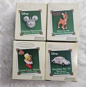 4 Mini Hallmark Ornaments From 2005